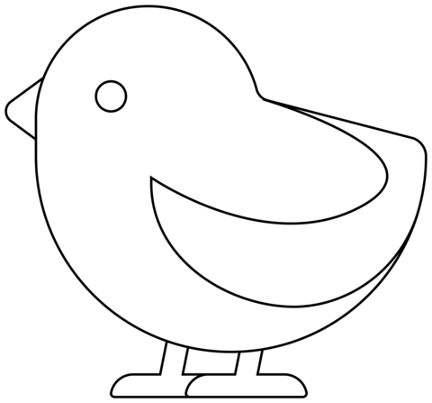 Baby Chick Emoji Coloring Page